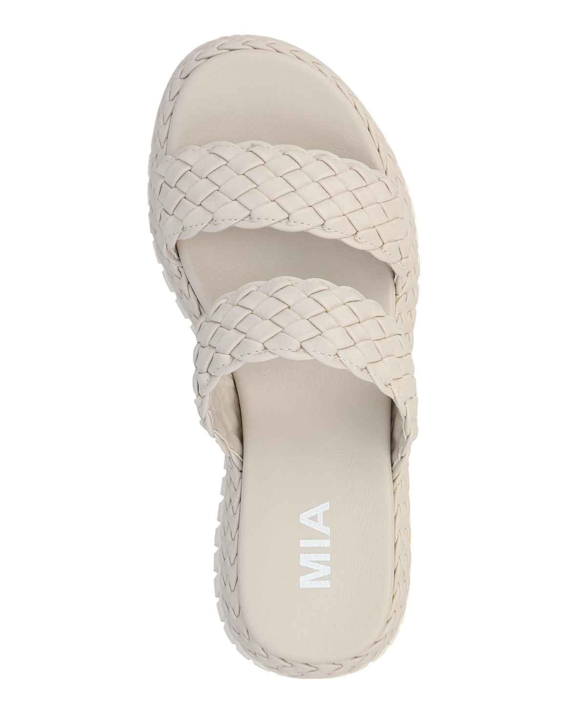 Mia Yoshi Platform Wedge Sandal In Ecru