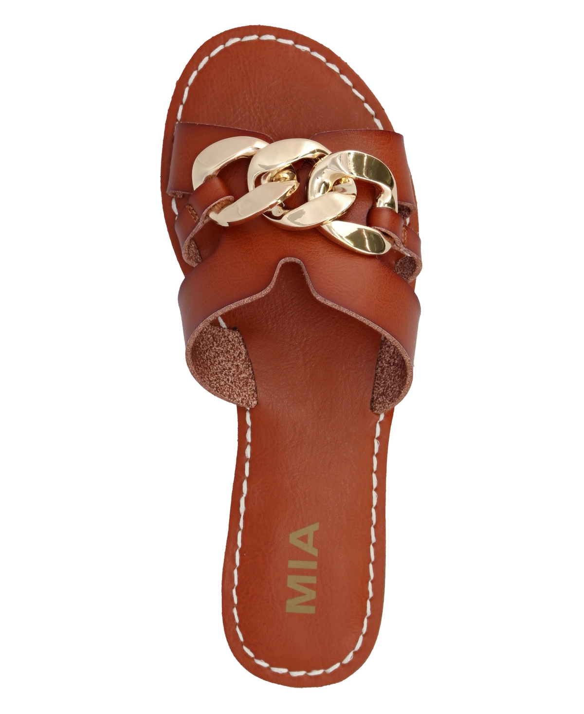 Mia Venetia Slide Sandal In Cognac