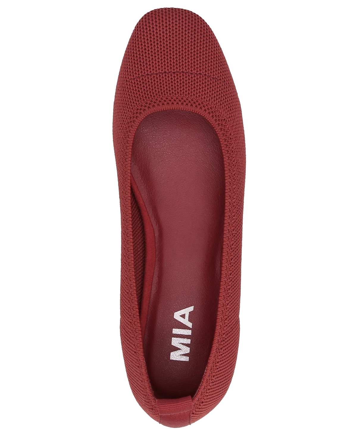 Mia Women's Rasia Ballet Knit Round Toe Flats In Red