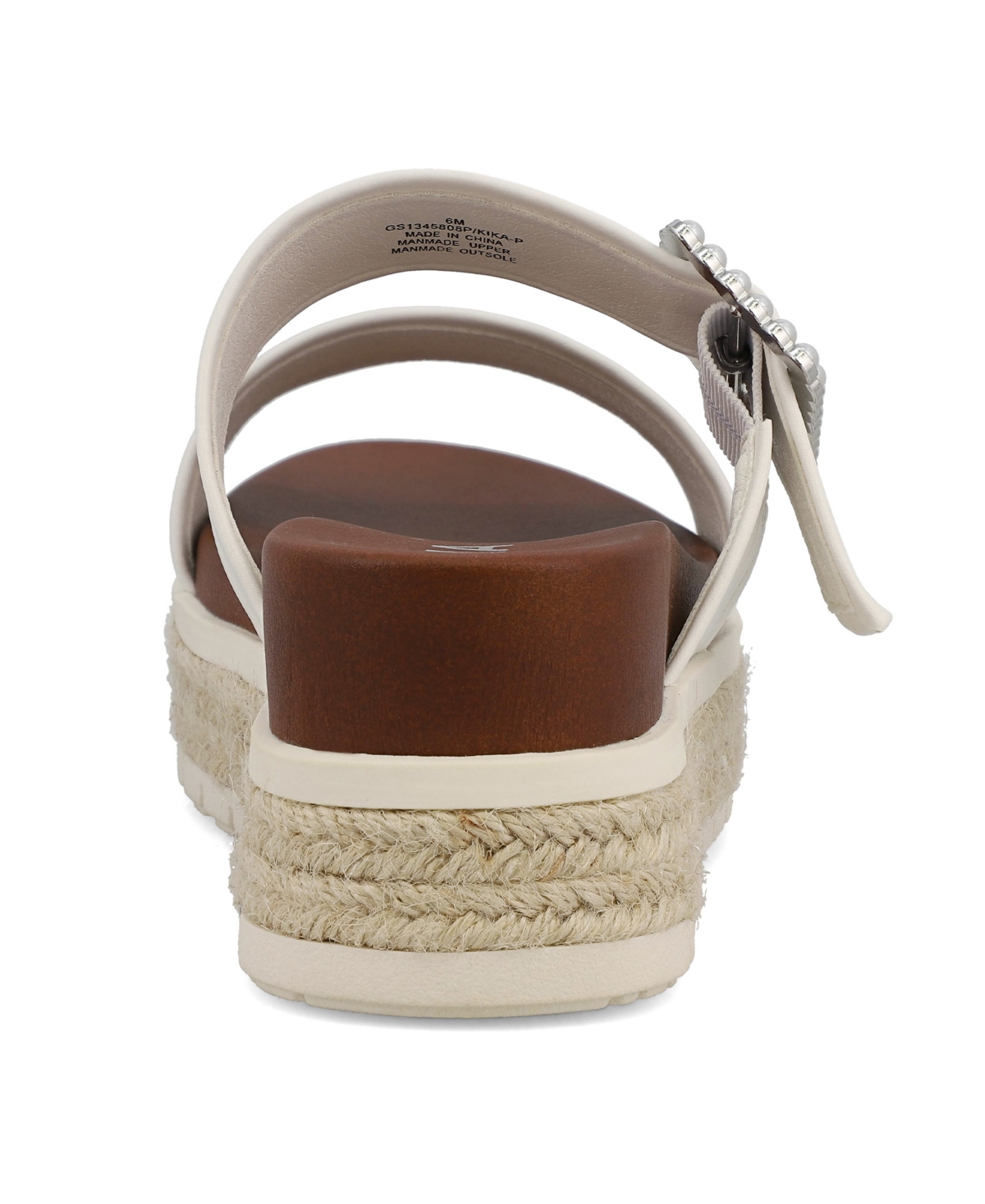 Shop Mia Women's Kika Platform Slide Round Toe Sandals In White
