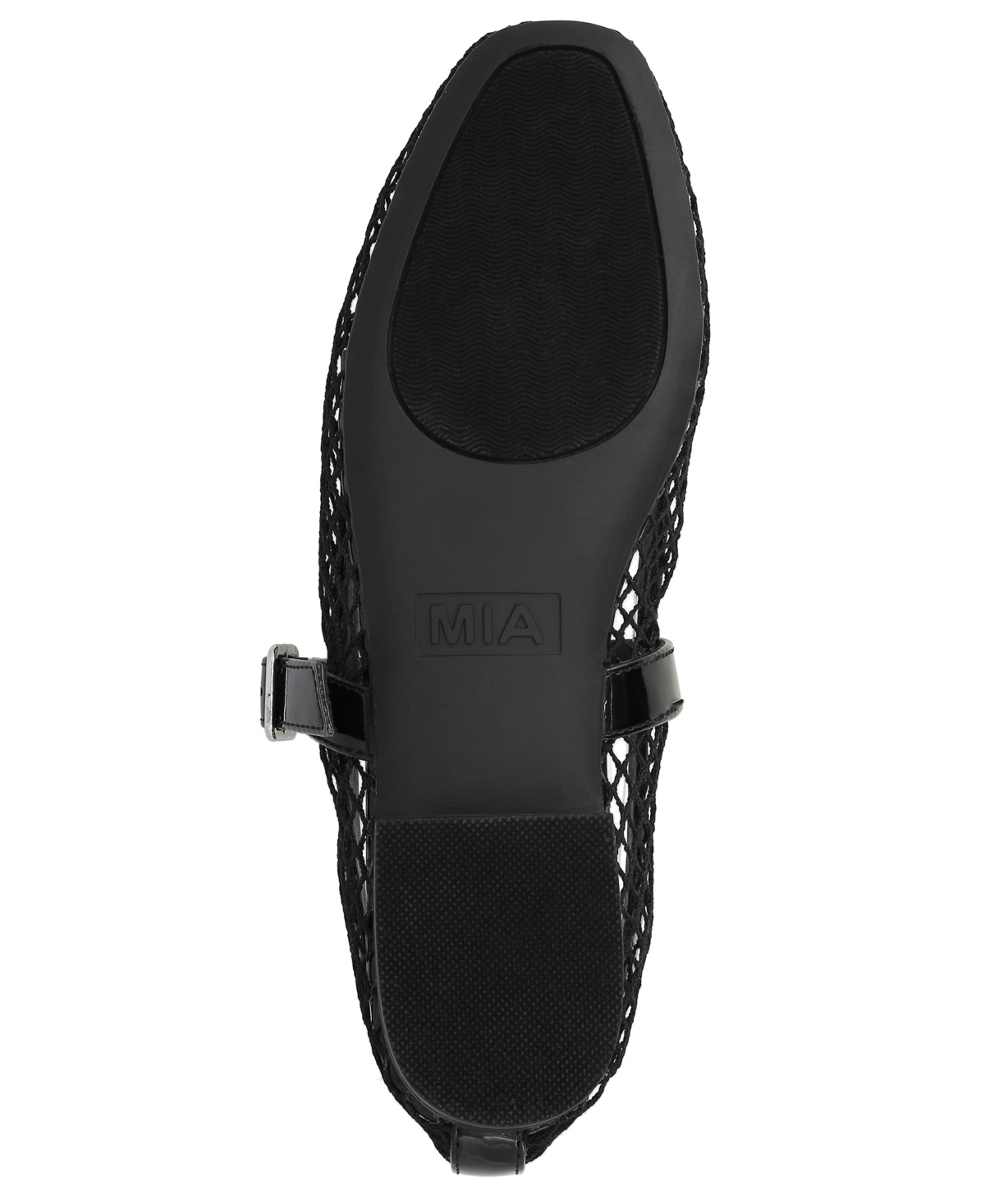 Mia Rayza Woven Mary Jane Flat In Black