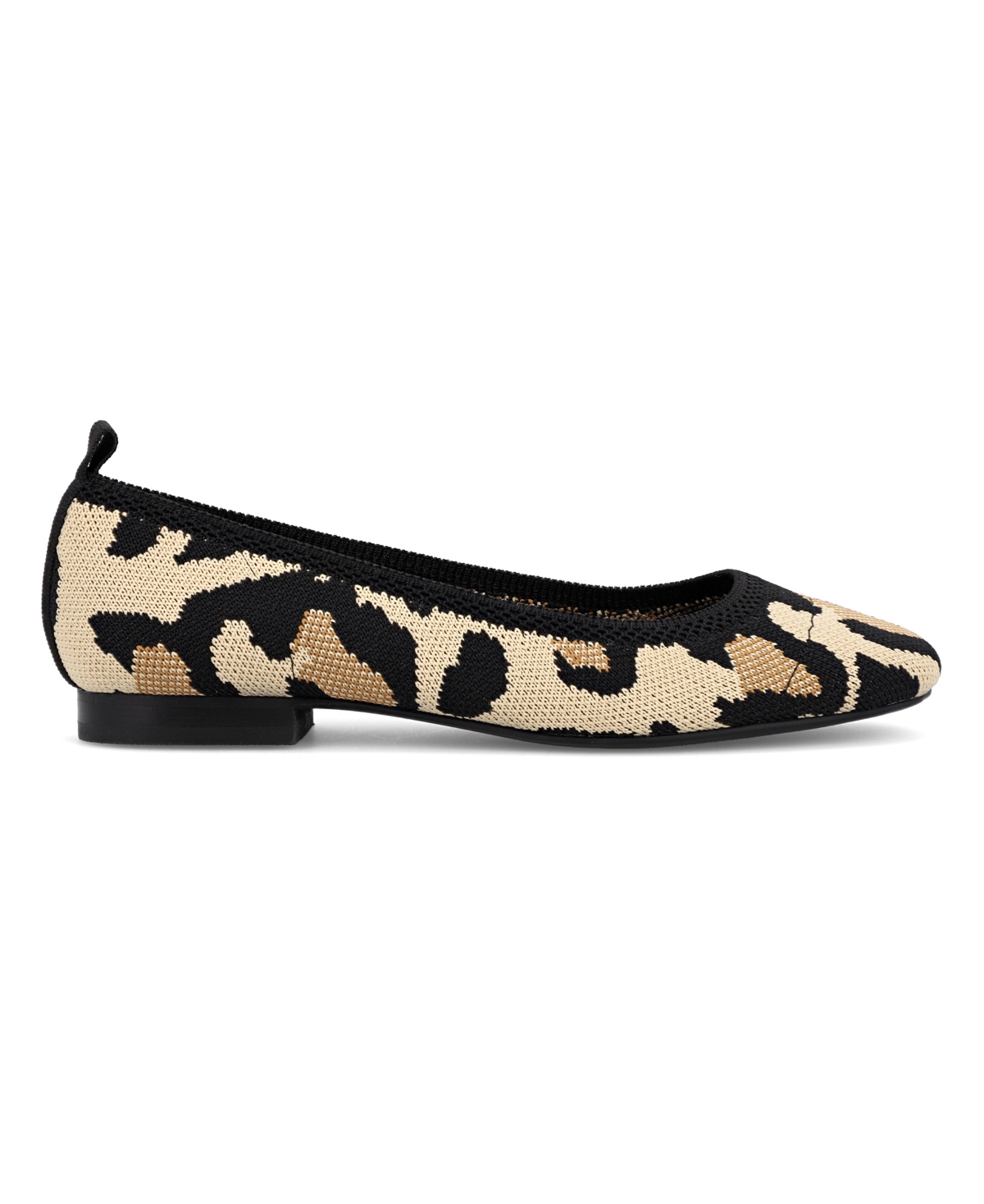 Mia Women's Rasia Ballet Knit Round Toe Flats In Leopard