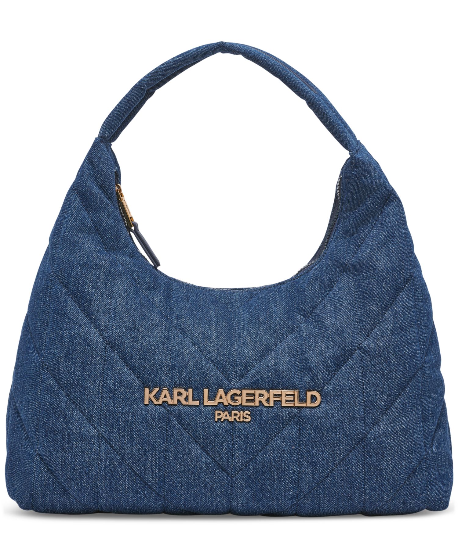 Voyage Quilted Denim Hobo Bag