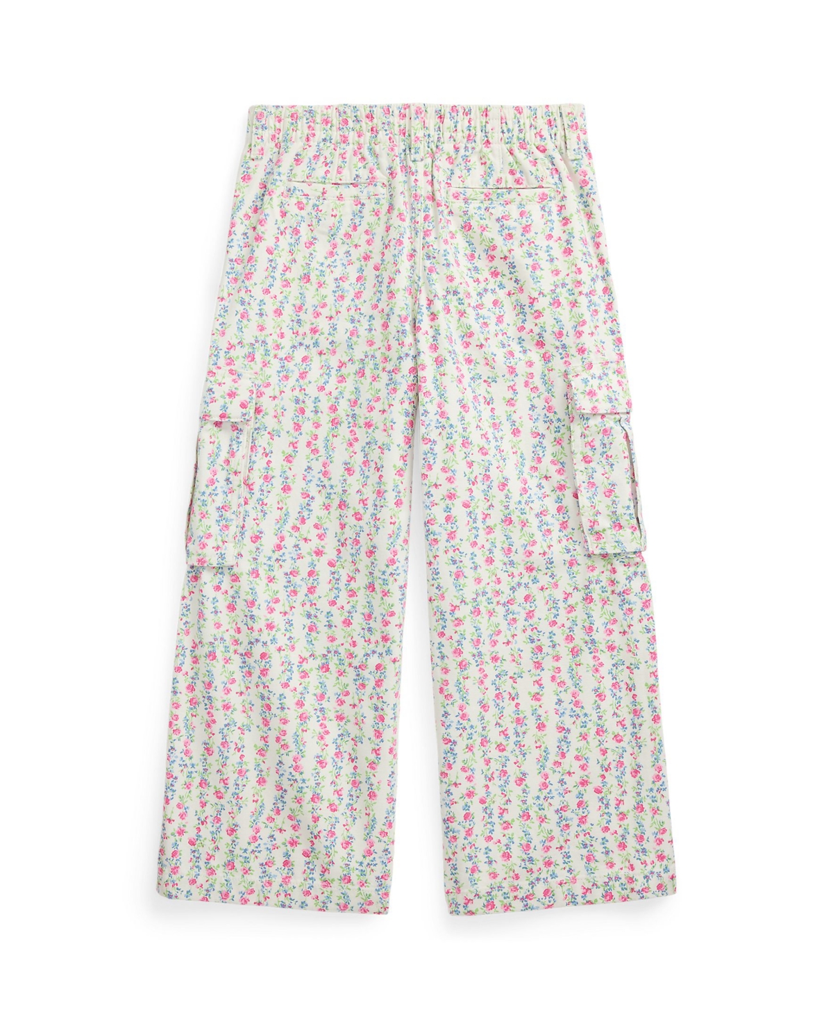 Polo Ralph Lauren Big Girls Floral Canvas Wide-leg Cargo Pants In Meadow Floral