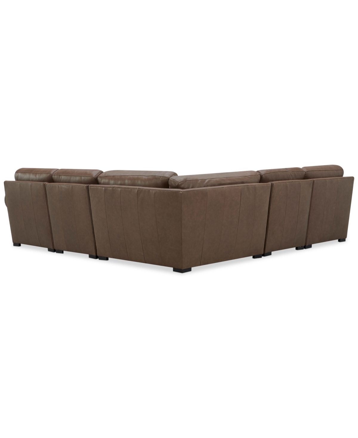 Macy's Radley Roll Arm 117" 4-pc. Leather Wedge Corner L Sectional, Exclusively At