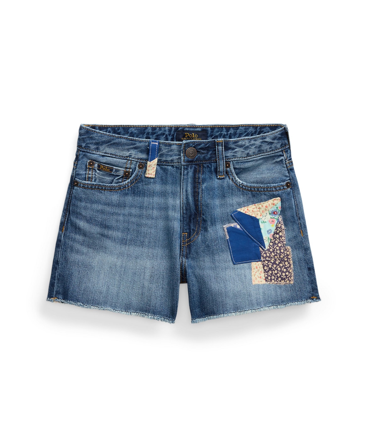 Polo Ralph Lauren Distressed Cotton Denim Short In Navy