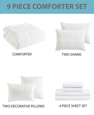 Hallmart Collectibles Hallmart Silverstone 9 Pc. Comforter Set Created For Macys