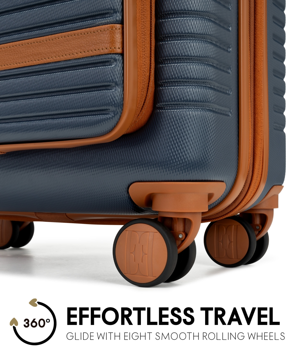 Elle Escape 22.5" Expandable Carry-on Suitcase With Front Laptop Pocket In Navy