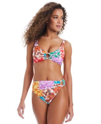 Womens Beachside Boheme O Ring Bikini Top Ring Side High Leg Bikini Bottoms Exclusively At Macys
