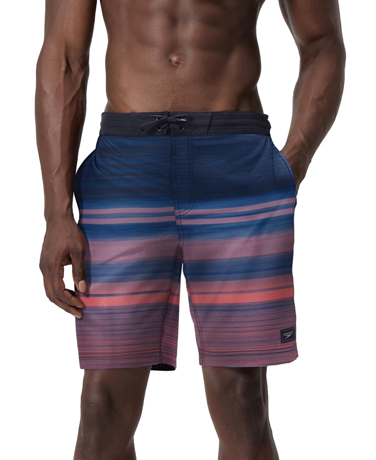 Men's Onshore Bondi Basin Ombre Stripe Drawstring 9" Boardshorts - Coral Sands