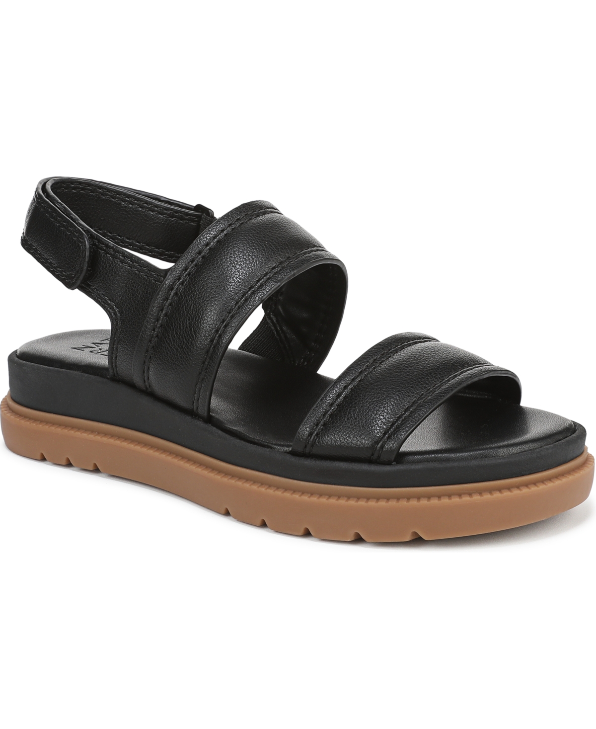 Naturalizer Attract Slingback Platform Sandal In Black Faux Leather