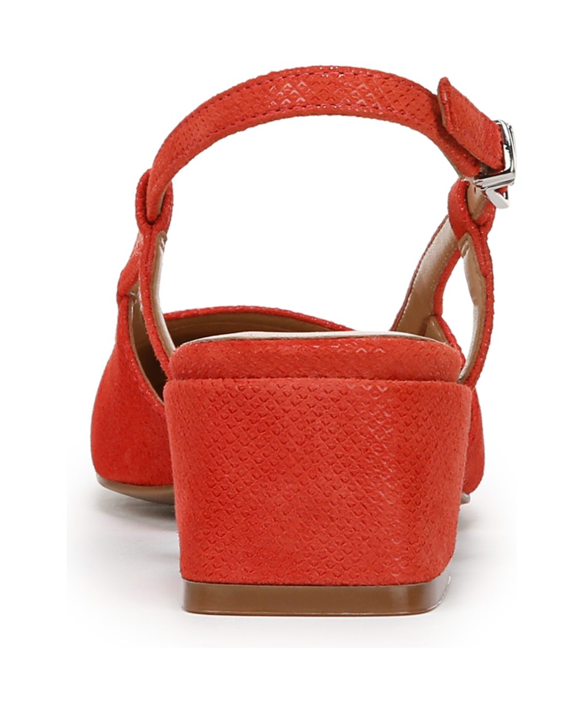 Shop Naturalizer Women's Harper Block Heel Square Toe Slingback Pumps In Red Leather