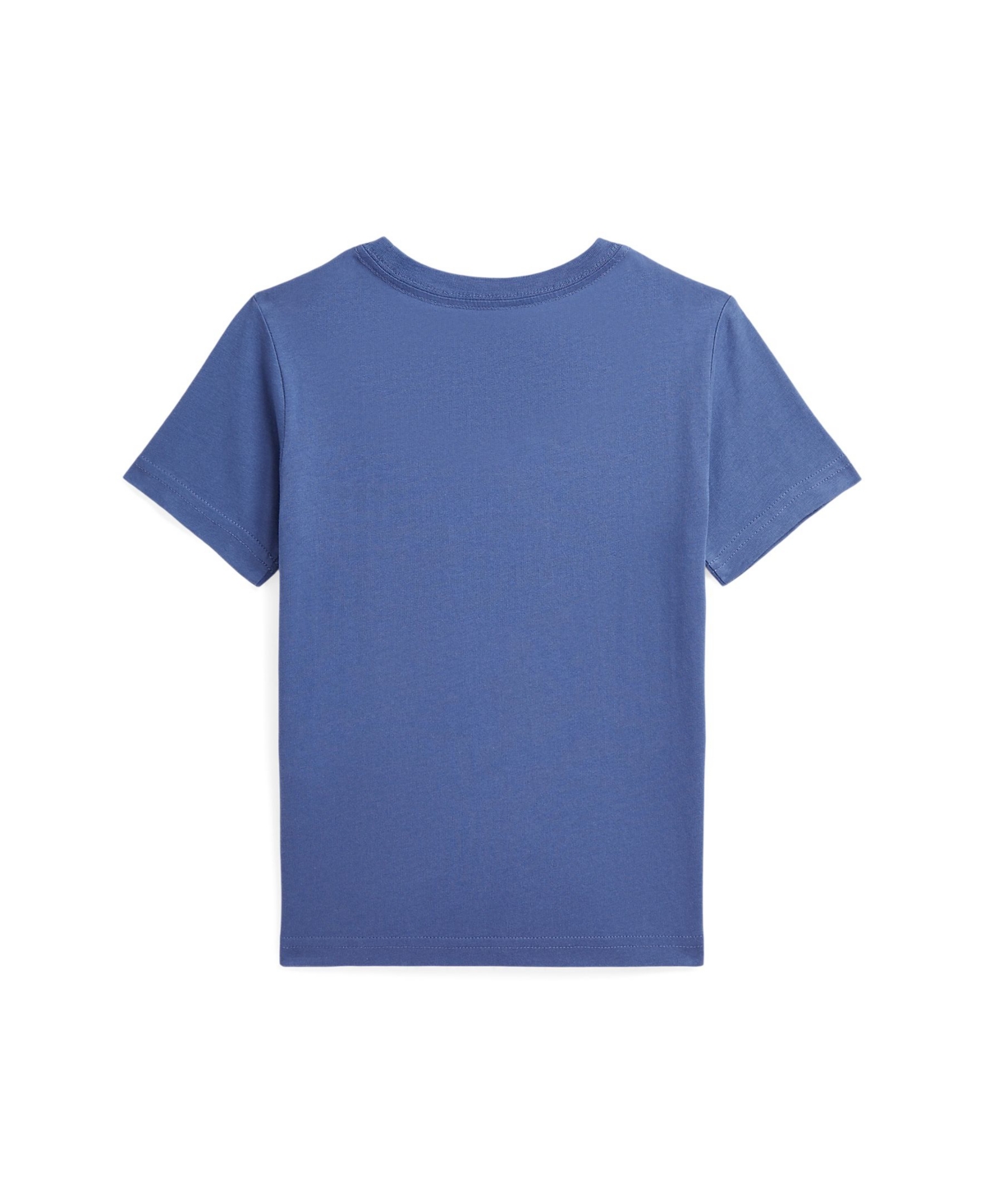Polo Ralph Lauren Toddler And Little Boys Madras-logo Jersey T-shirt In Blue Heaven