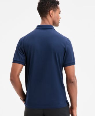 Men's Ottoman Short Sleeve Textured Quarter-Zip Polo Shirt, Exclusively at Macy's