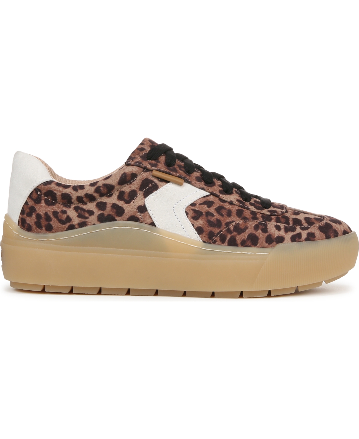 Shop Dr. Scholl's Women's Time Off Win Lace Up Platform Sneakers In Brown,black Microfiber