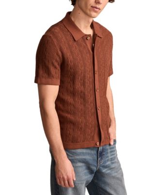 Men's Short Sleeve Button Down Sweater