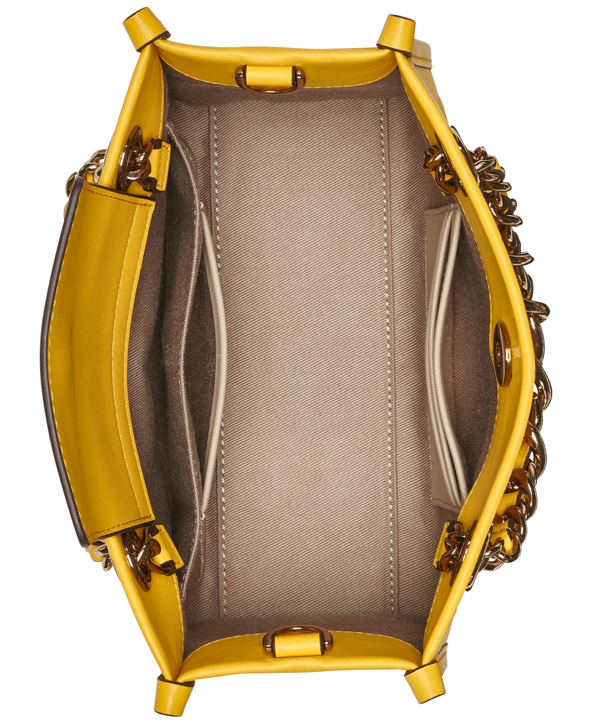 Karl Lagerfeld Savoie Leather Small Crossbody Bag In Sunflower