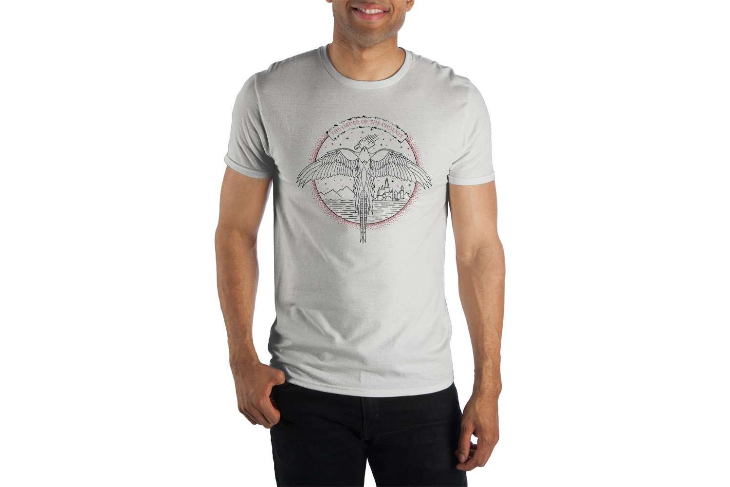 Men's The Order Of The Phoenix Logo White Tee T-Shirt