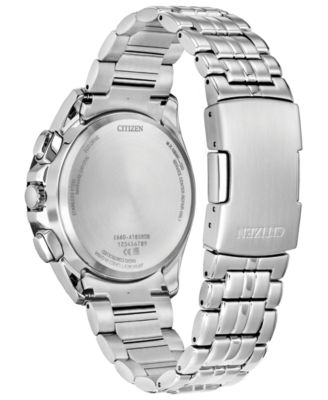 Men's Sport Luxury PCAT Silver-Tone Stainless Steel Bracelet Watch 43mm