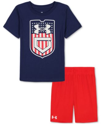 Under Armour - Toddler & Little Boys Pennant Flag T-Shirt & Shorts, 2 Piece Set