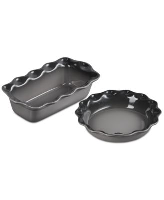 Stoneware Heritage Pie Dish & Fluted Loaf Pan Set