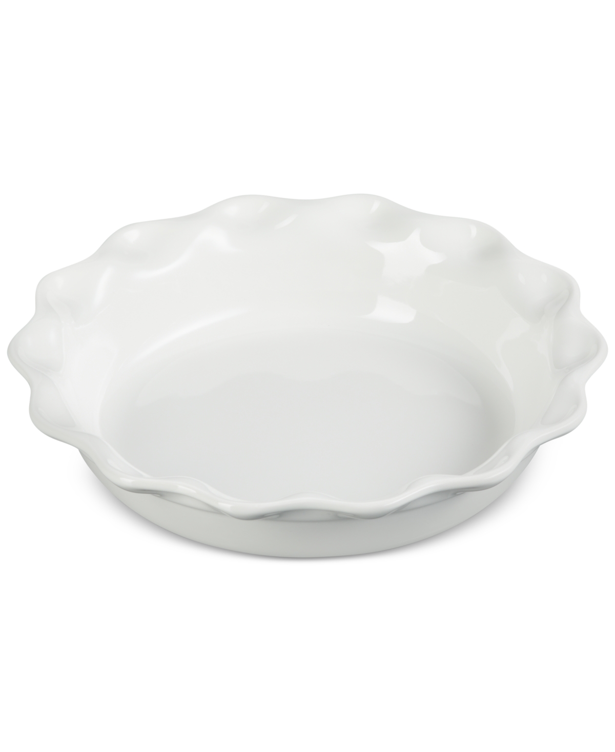 Le Creuset Stoneware Heritage Pie Dish & Fluted Loaf Pan Set In White
