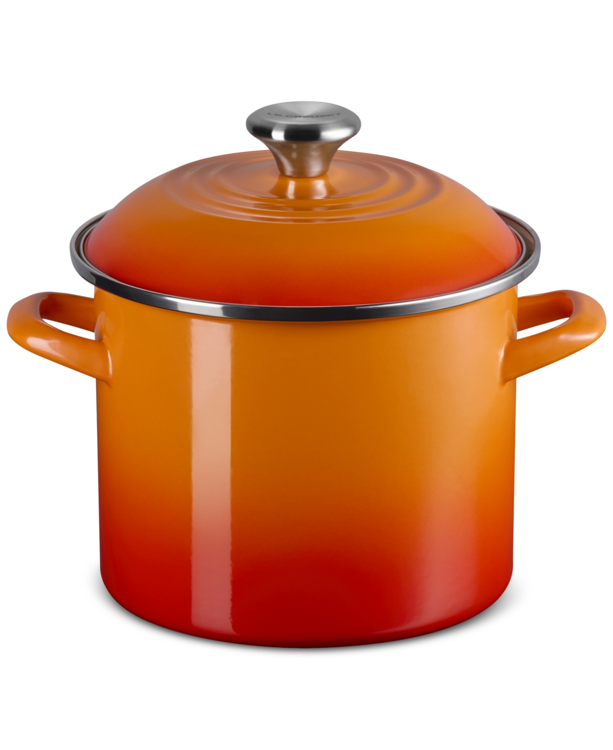 Le Creuset 6-quart Enameled Stainless Steel Stock Pot In Flame