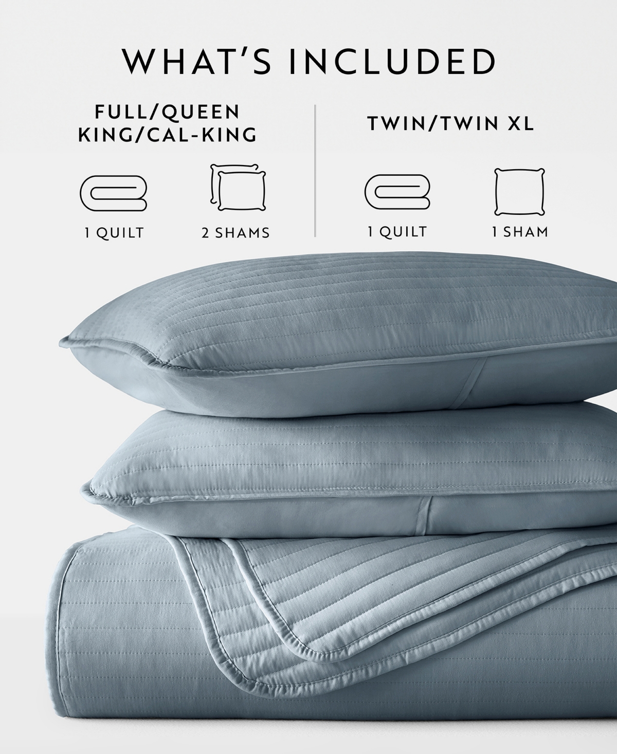 ienjoy Home Stripe Stitch 3-Pc. Quilt Set, Full/Queen