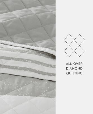 Summer Stripes Reversible 3-Pc. Lightweight Quilt Set, King/California King