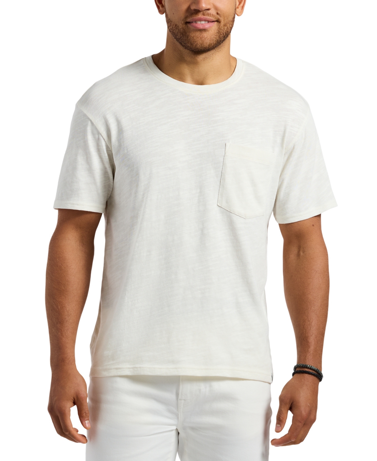 Men's Kander Slub Knit Crew Neck T-Shirt - Milk