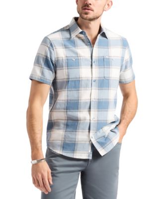 Men's Sagrino Fitted Plaid Button-Down Shirt