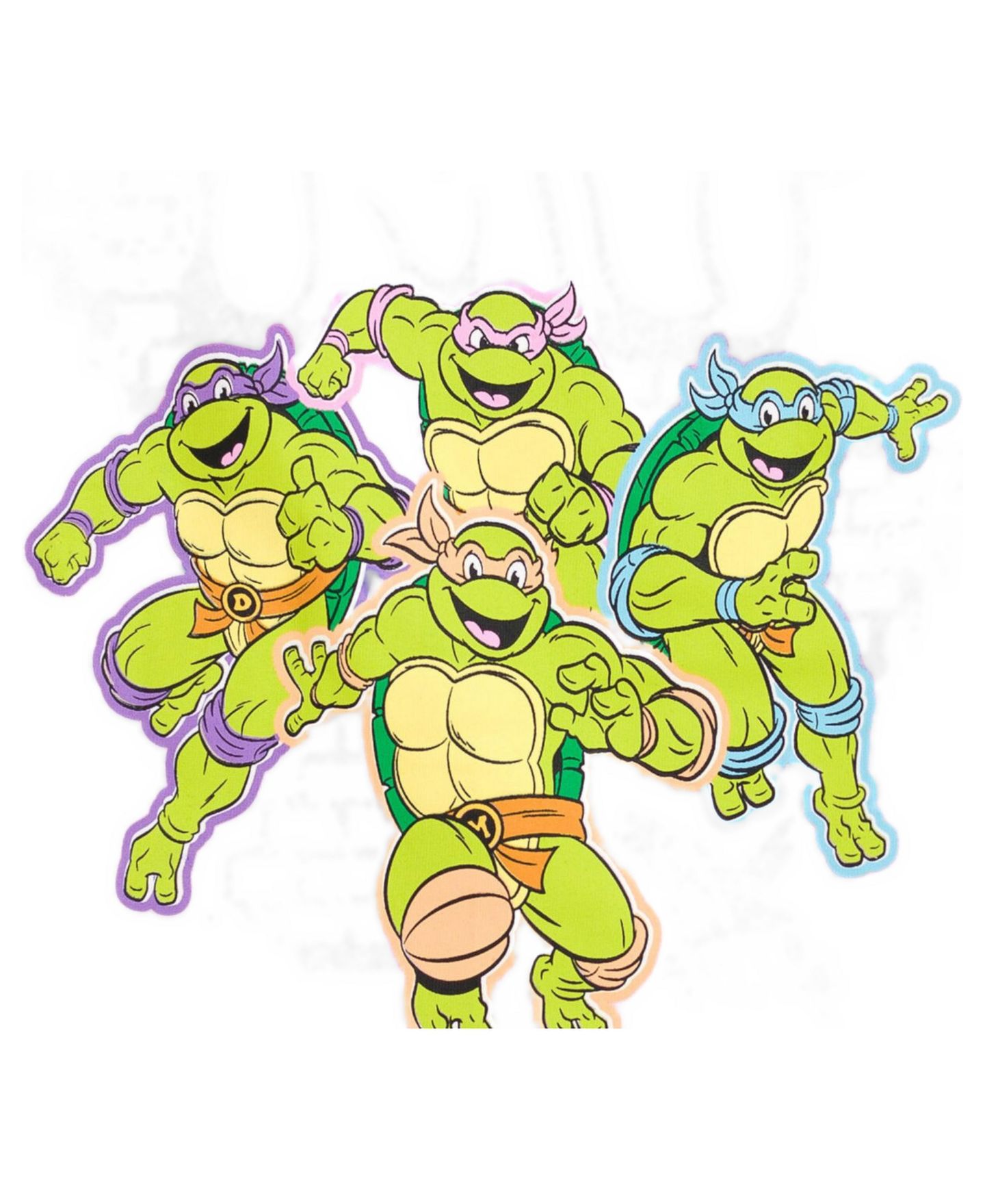 Детский комплект Teenage Mutant Ninja Turtles Little Girls T-Shirt and Chambray Shorts Set, цвет: Розовый синий — фото 3
