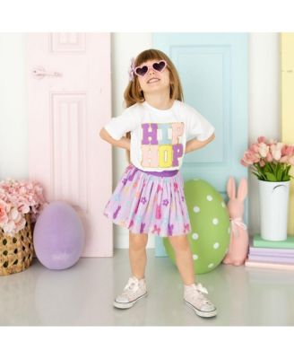 Little and Big Girls Coquette Easter Bunny Tutu Skirt