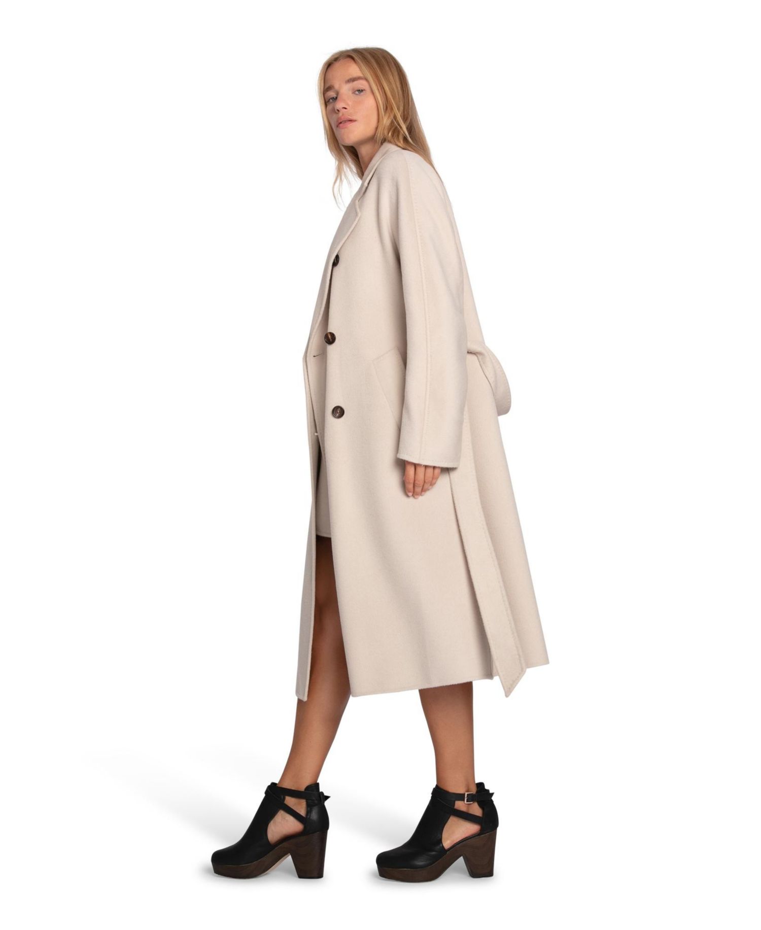 Women's Real Love Double Breasted Maxi Coat