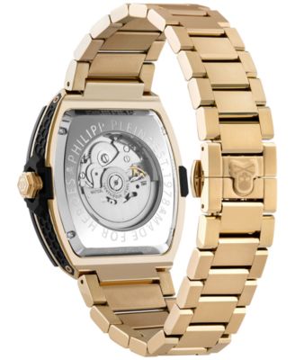 Men's Automatic The Skeleton 2.0 Gold Ion Plated Bracelet Watch 44mm