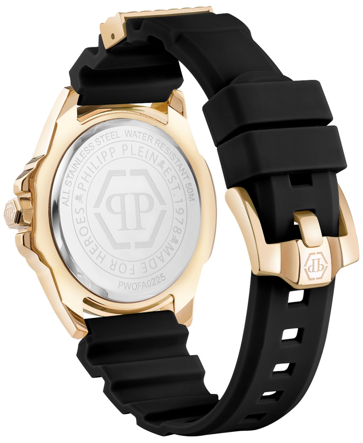 Philipp Plein Plein Majesty Crystal Watch In Ip Yellow Gold