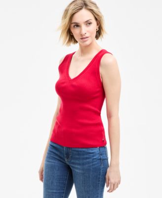 Tommy Hilfiger - Women's Crochet-Trim Sweater Tank Top