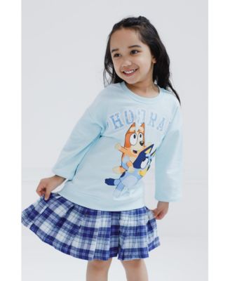 Toddler Girls Fleece Sweatshirt and Pleated Skirt