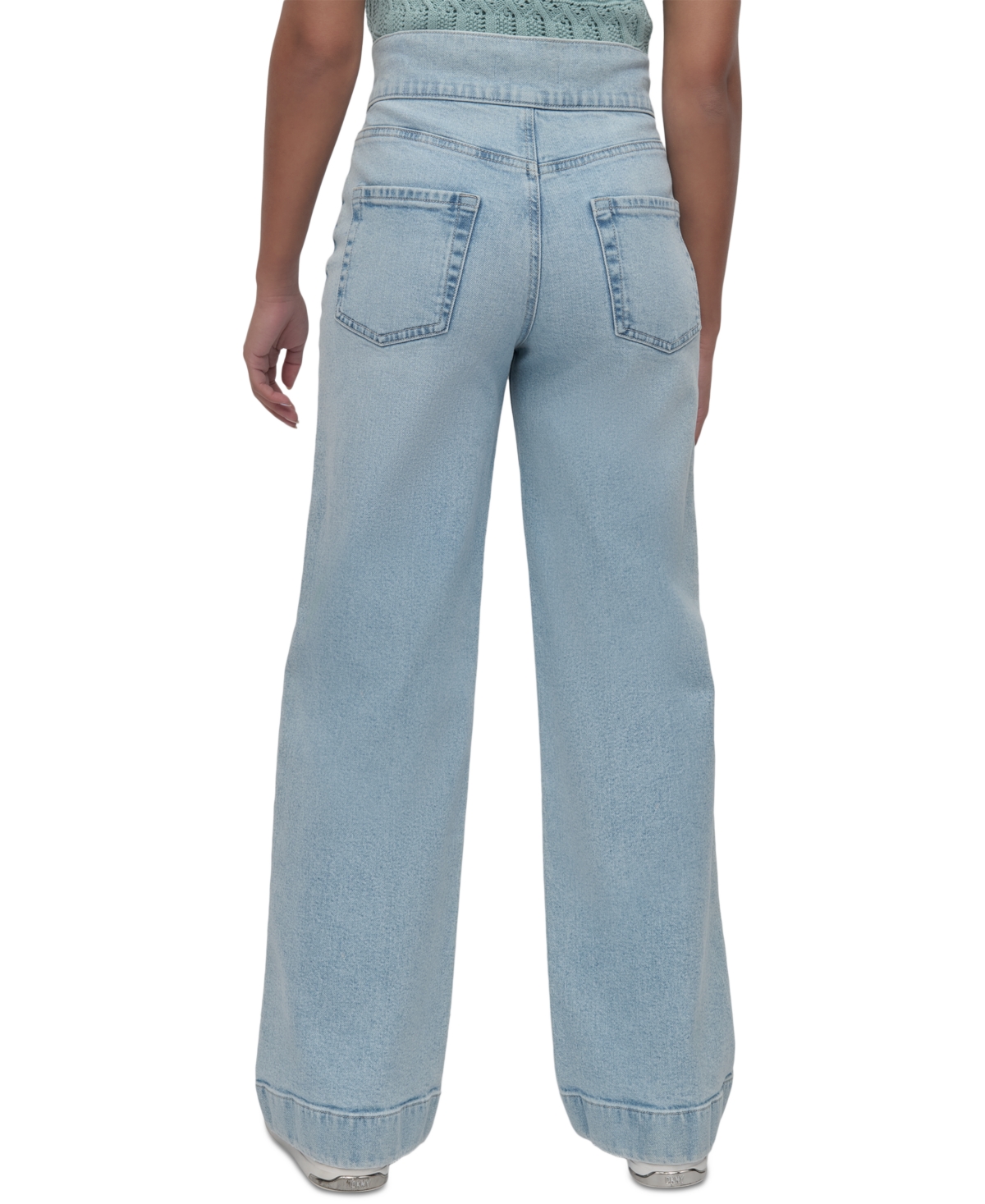 DKNY JEANS WOMEN'S HIGH-RISE TAB-WAIST WIDE-LEG JEANS 