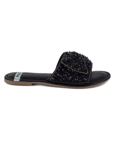 Женские балетки Rag & Co Pipa Big Bow Beaded Flats, цвет: Чёрный