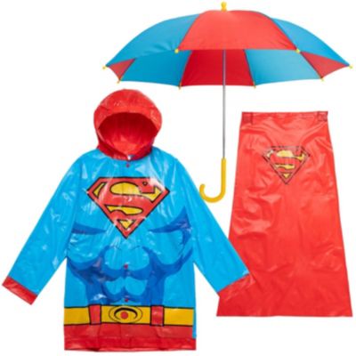 Toddler Boys' Cosplay 3-Piece Rain Jacket and Umbrella Set