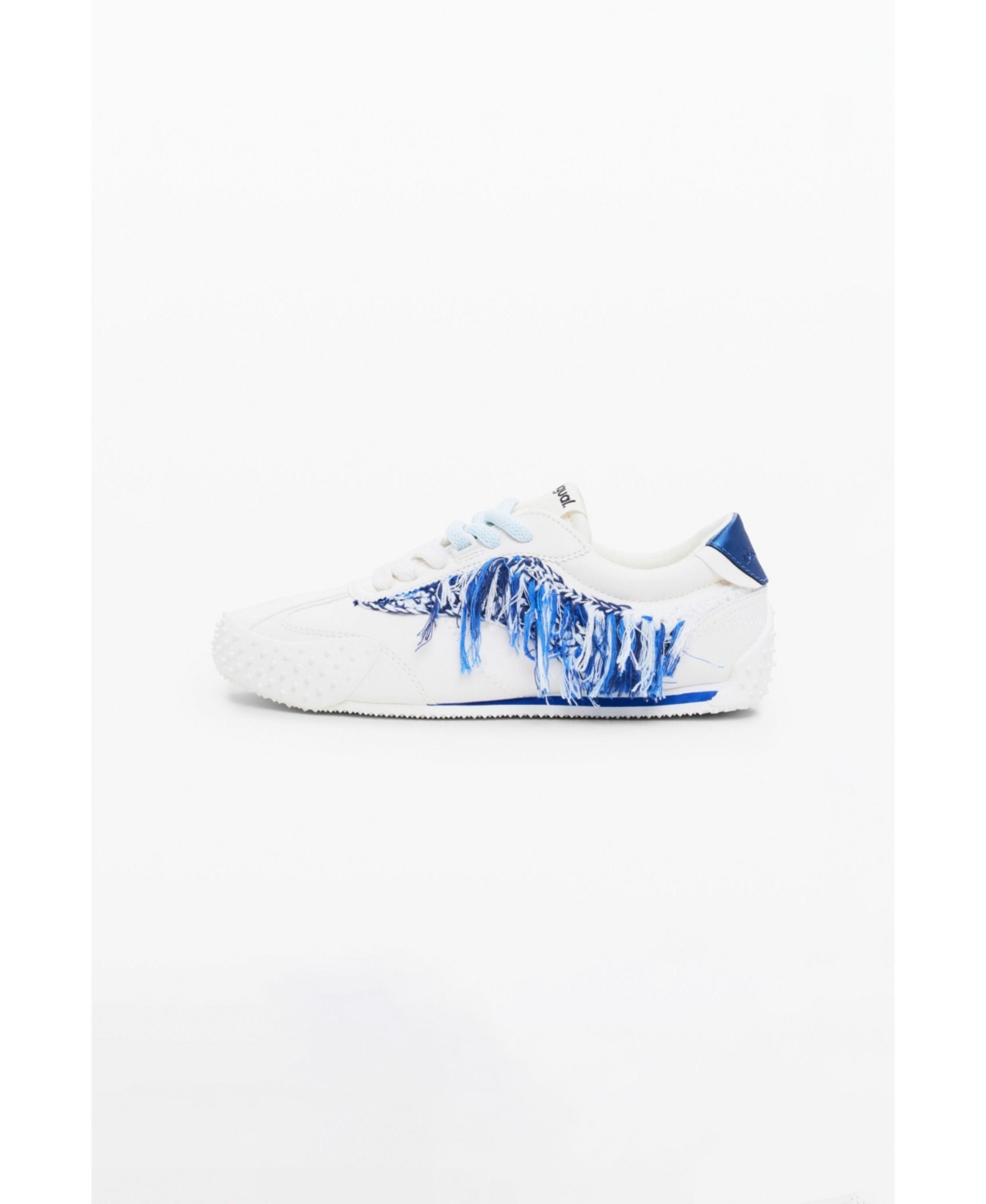 Women's Frayed fabric sneakers - White