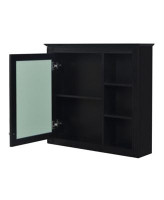 Wall-Mounted Medicine Cabinet with Mirror and Shelves (30" x 28")