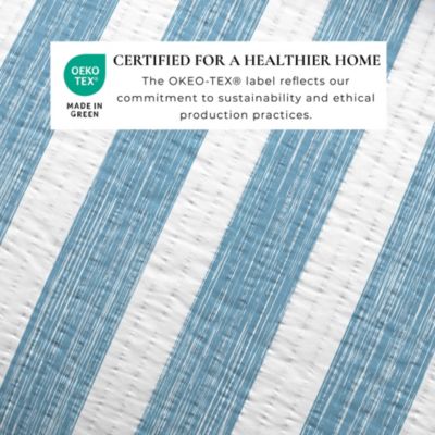 Stripes & Anchors Microfiber Quilt Set With Shams