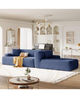 Modern Large L-Shape Modular Sectional Sofa for Living Room, Bedroom, Salon, 2 Piece Free Combination, Simplified Style