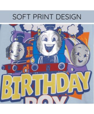 Toddler Boys Birthday Metallic Print T-Shirt