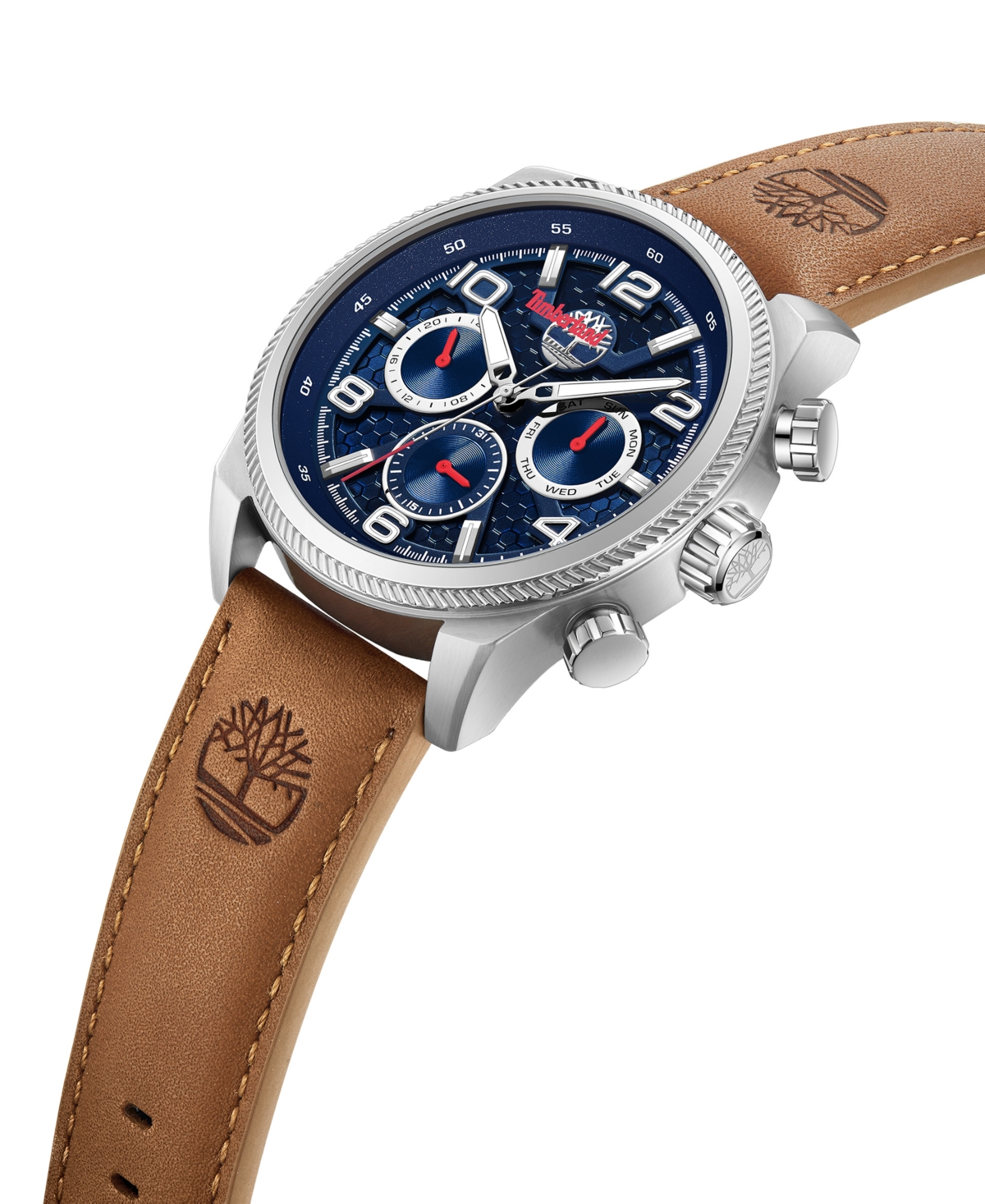 Timberland Men's Dress Sport Brown Genuine Leather Watch, 46mm In Brown