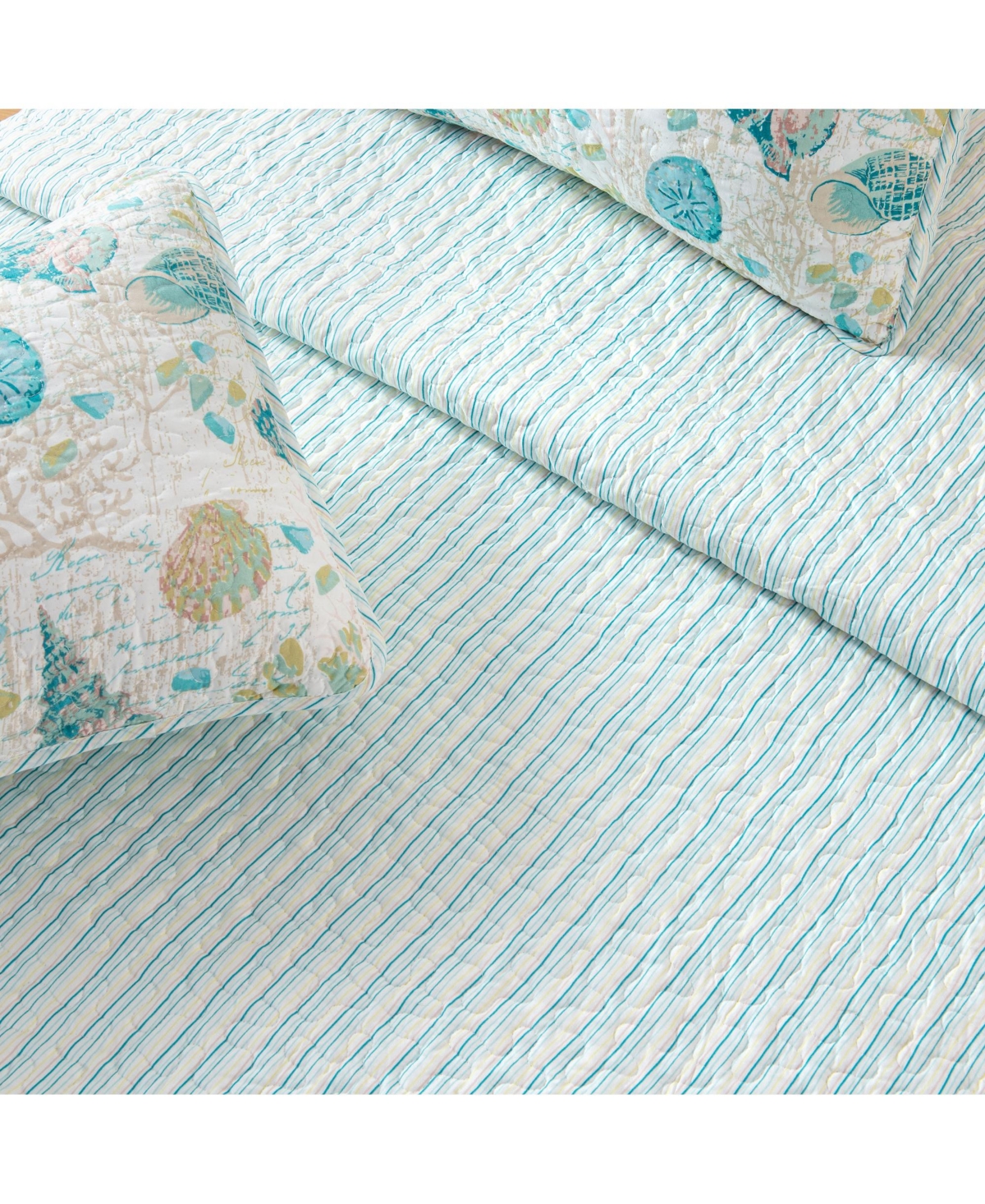Linery & Co. Coastal Microfiber Quilt Set With Shams
