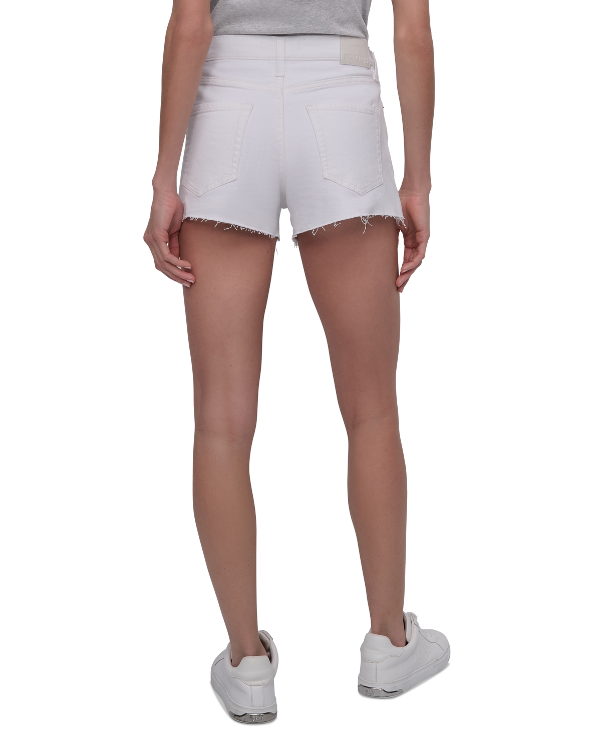 DKNY JEANS WOMEN'S MID-RISE SPLIT-SIDE DENIM SHORTS 
