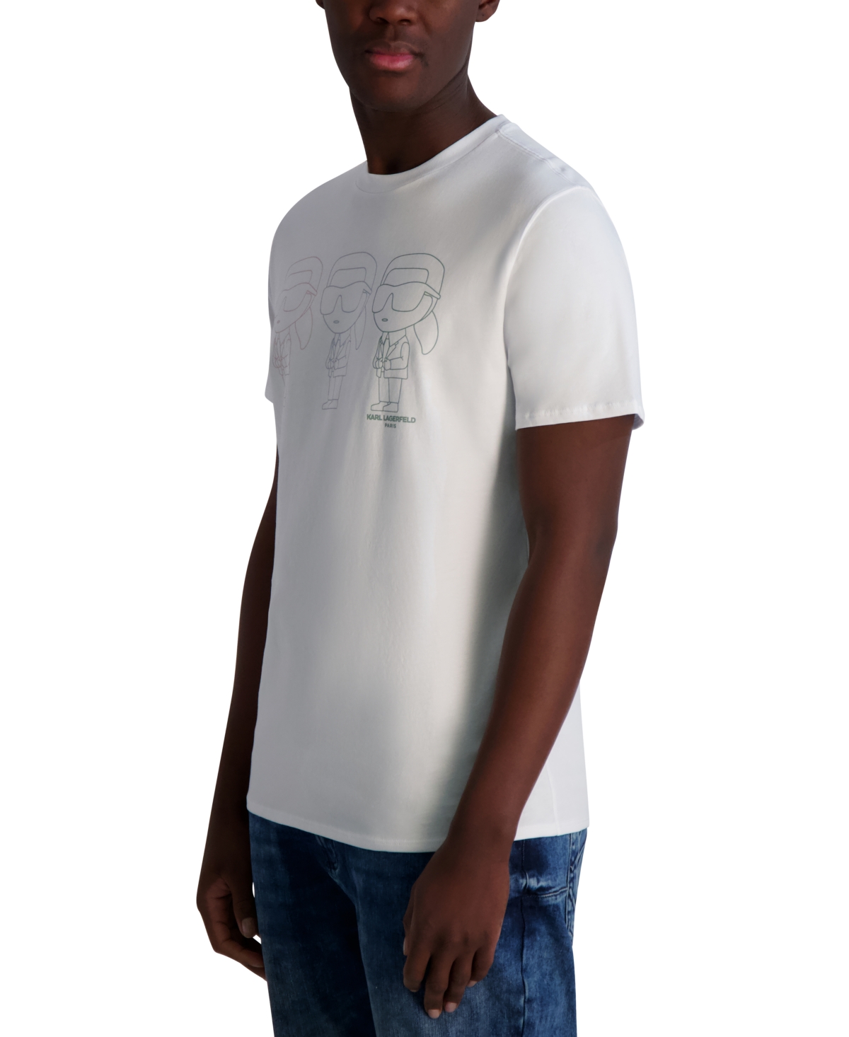 Karl Lagerfeld Men's Karl Trio Graphic T-shirt In White